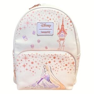 Loungefly Disney Tangled Rapunzel Stars Mini Backpack - Rose Gold Light tones